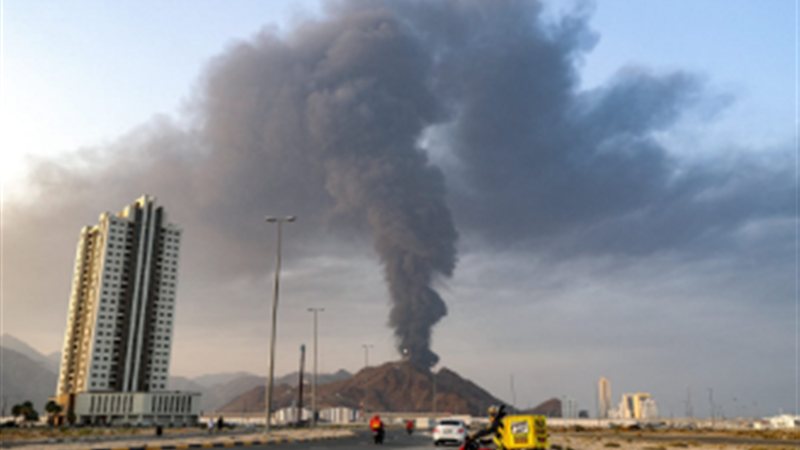 حريق في الفجيرة